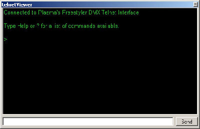 Simple telnet interface included.