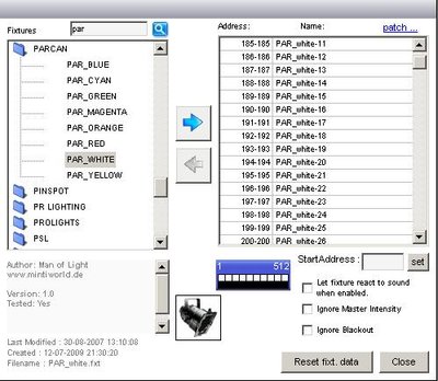 Elation Pro bar 4 patch.jpg (50.09 KiB) Viewed 291 times Each Fixture is patched to one DMX channel on the Pro Bar